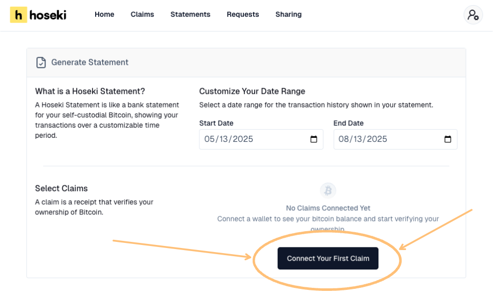 Add a claim when generating a statement